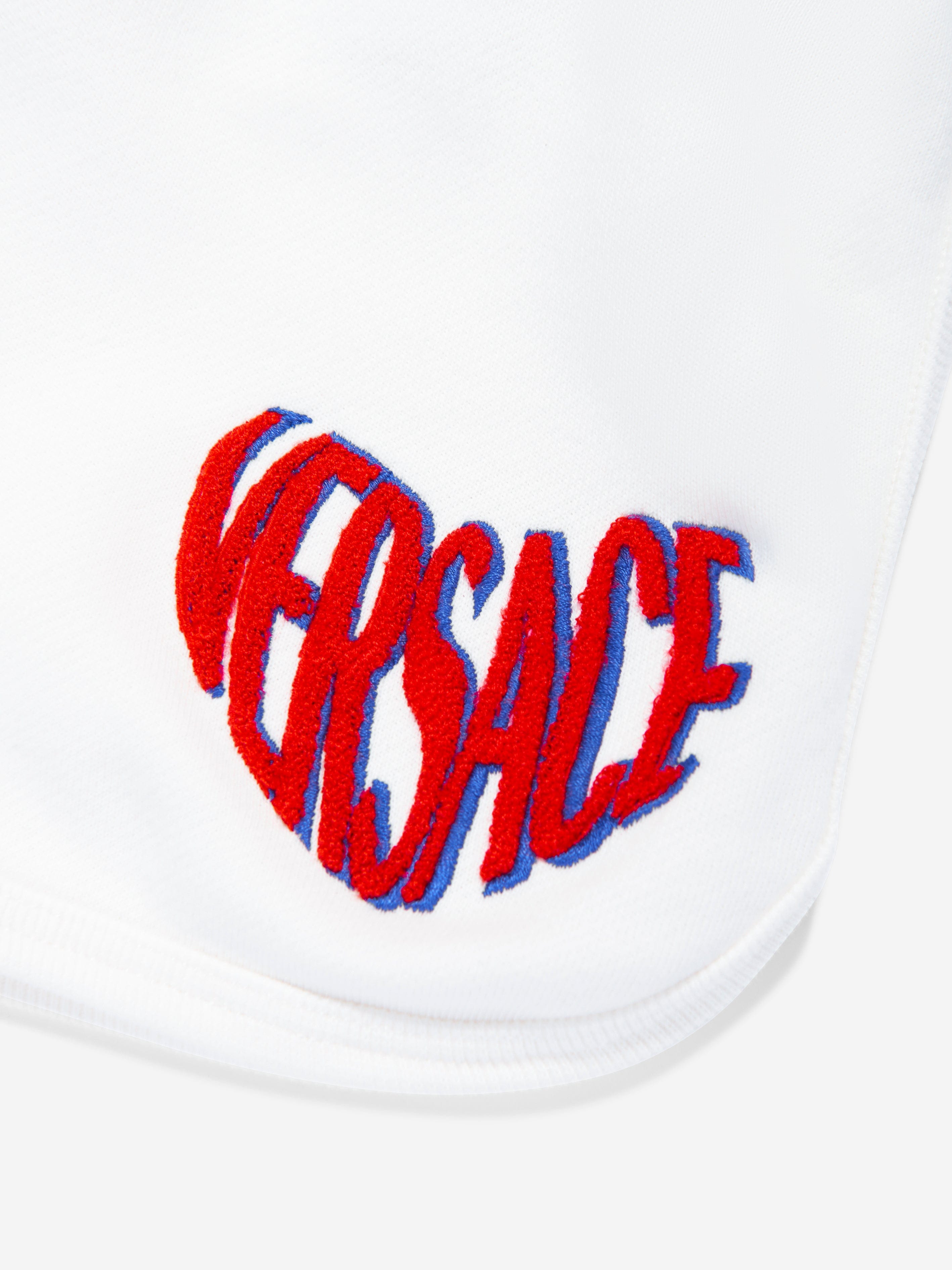 Versace Girls Embroidered Logo Shorts in White