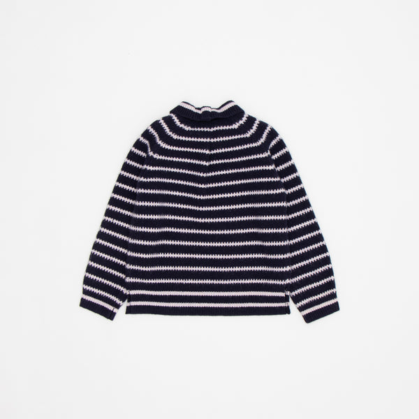 Boys & Girls Navy Stripes Wool Sweater