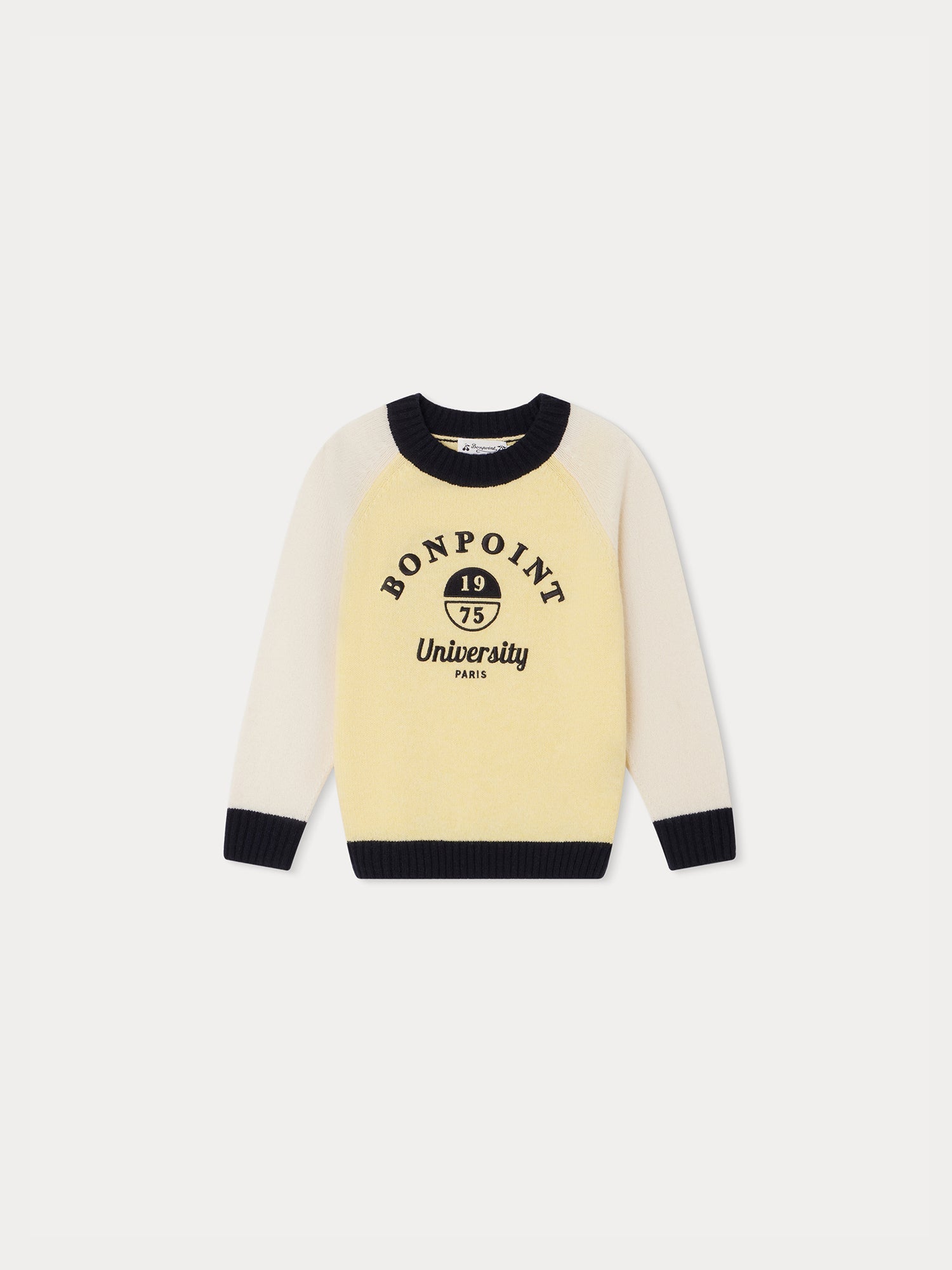 Boys Yellow Logo Wool Sweater