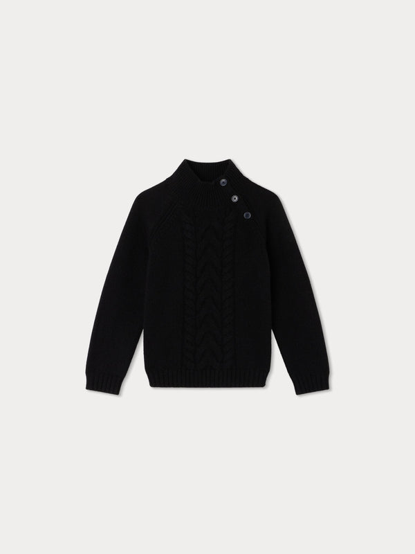 Boys Black Cashmere Sweater