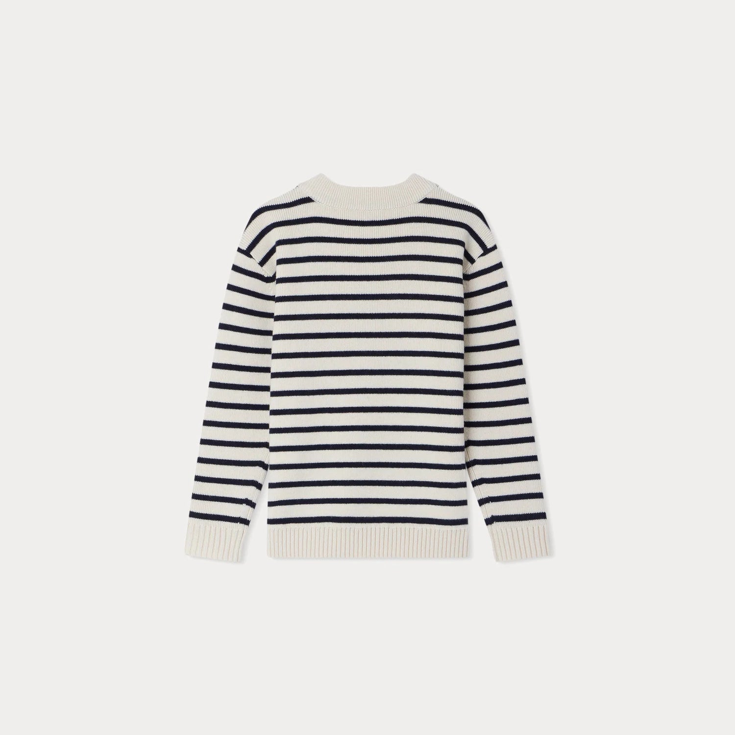 Boys Navy Stripes Wool Sweater