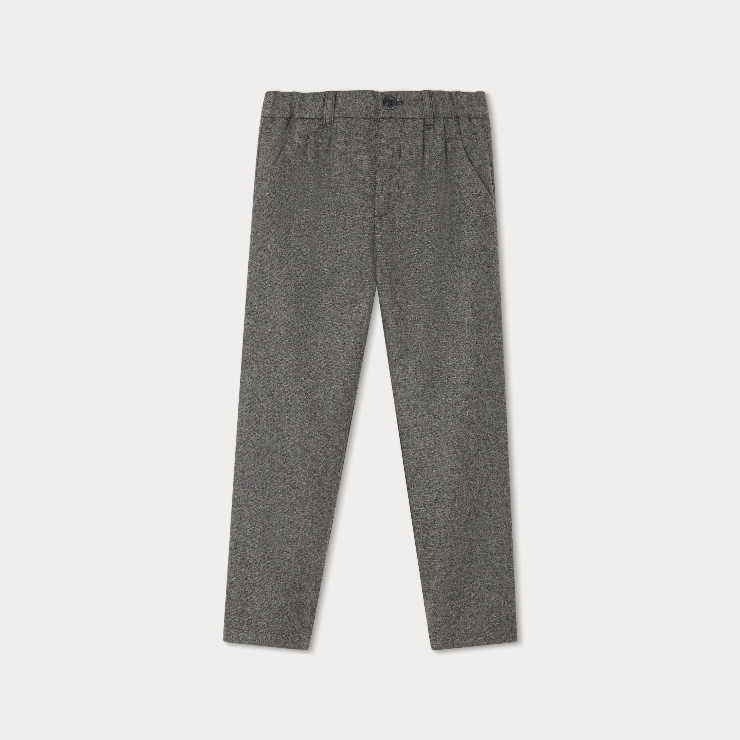 Boys Grey Wool Trousers