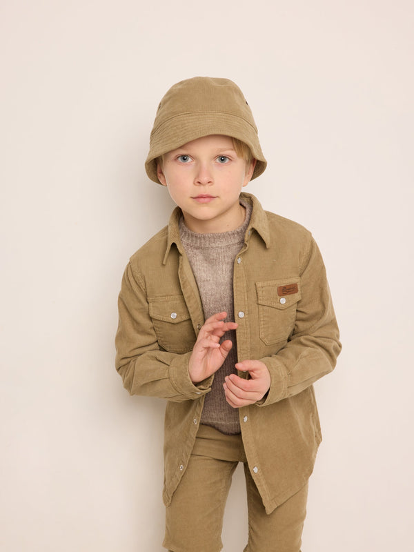 Boys Khaki Corduroy Shirt
