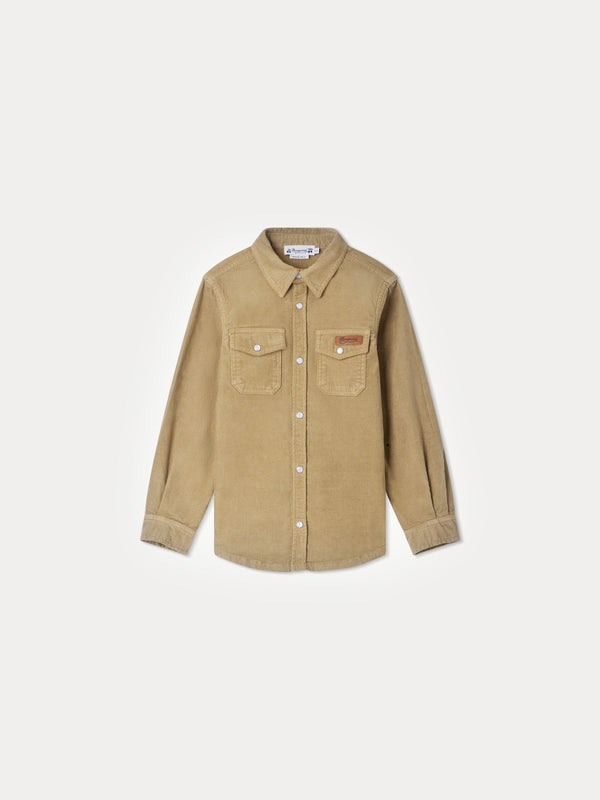 Boys Khaki Corduroy Shirt