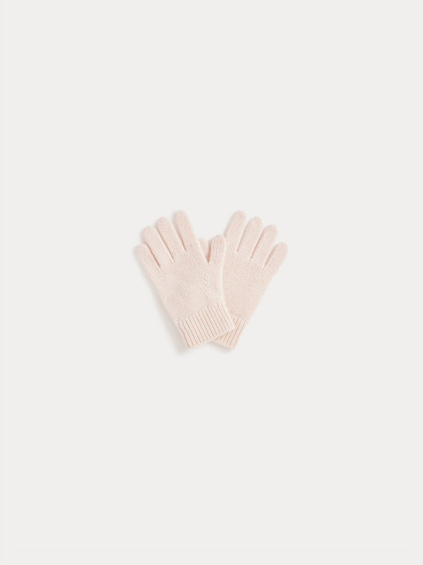 Girls Light Pink Cashmere Gloves