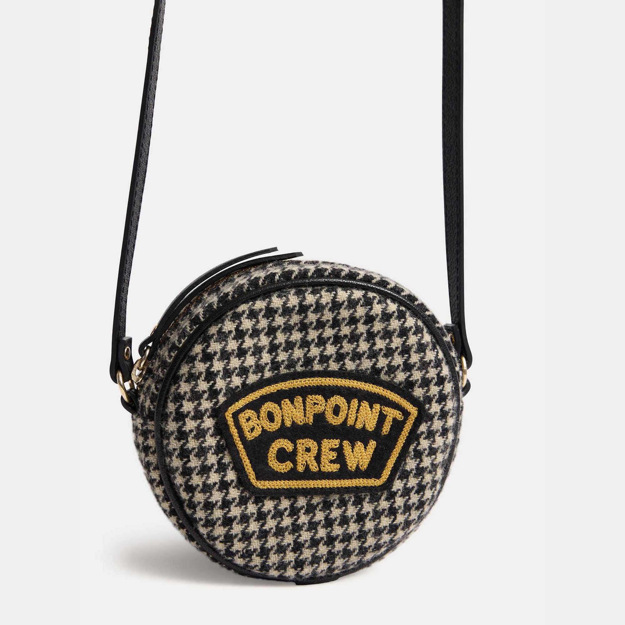 Girls Beige Check Shoulder Bag