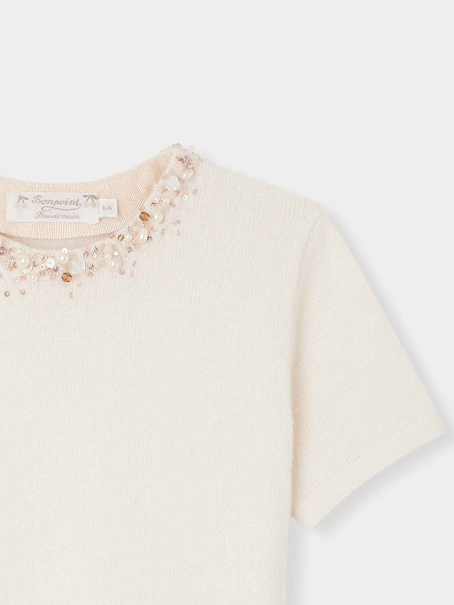 Girls White Cashmere Sweater