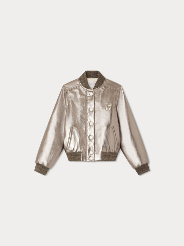 Girls Silver Logo Jacket