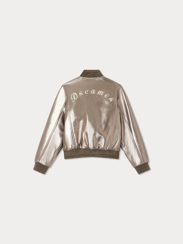 Girls Silver Logo Jacket