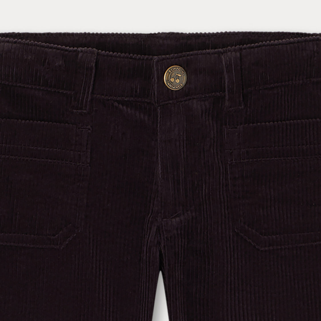 Girls Dark Brown Corduroy Trousers