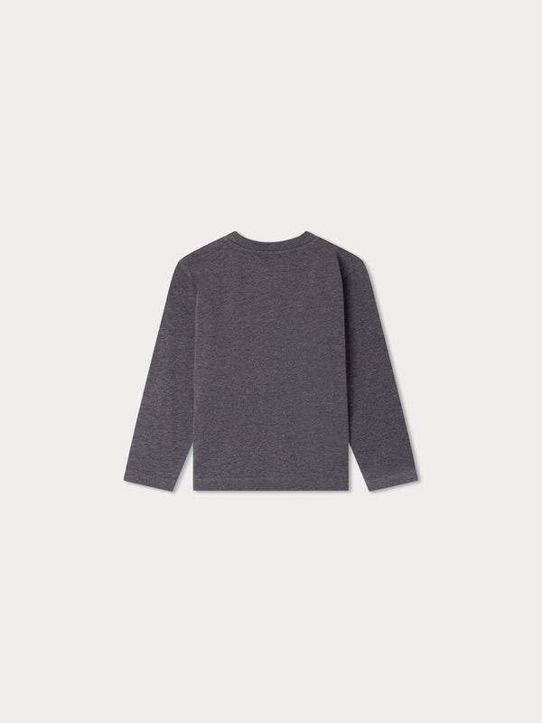 Girls Grey Logo Cotton T-Shirt