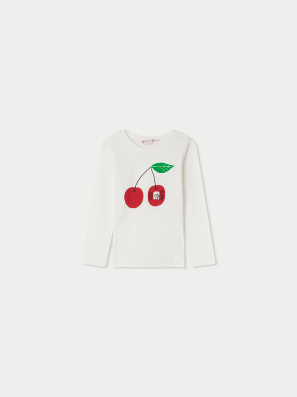 Girls White Logo Cotton T-Shirt