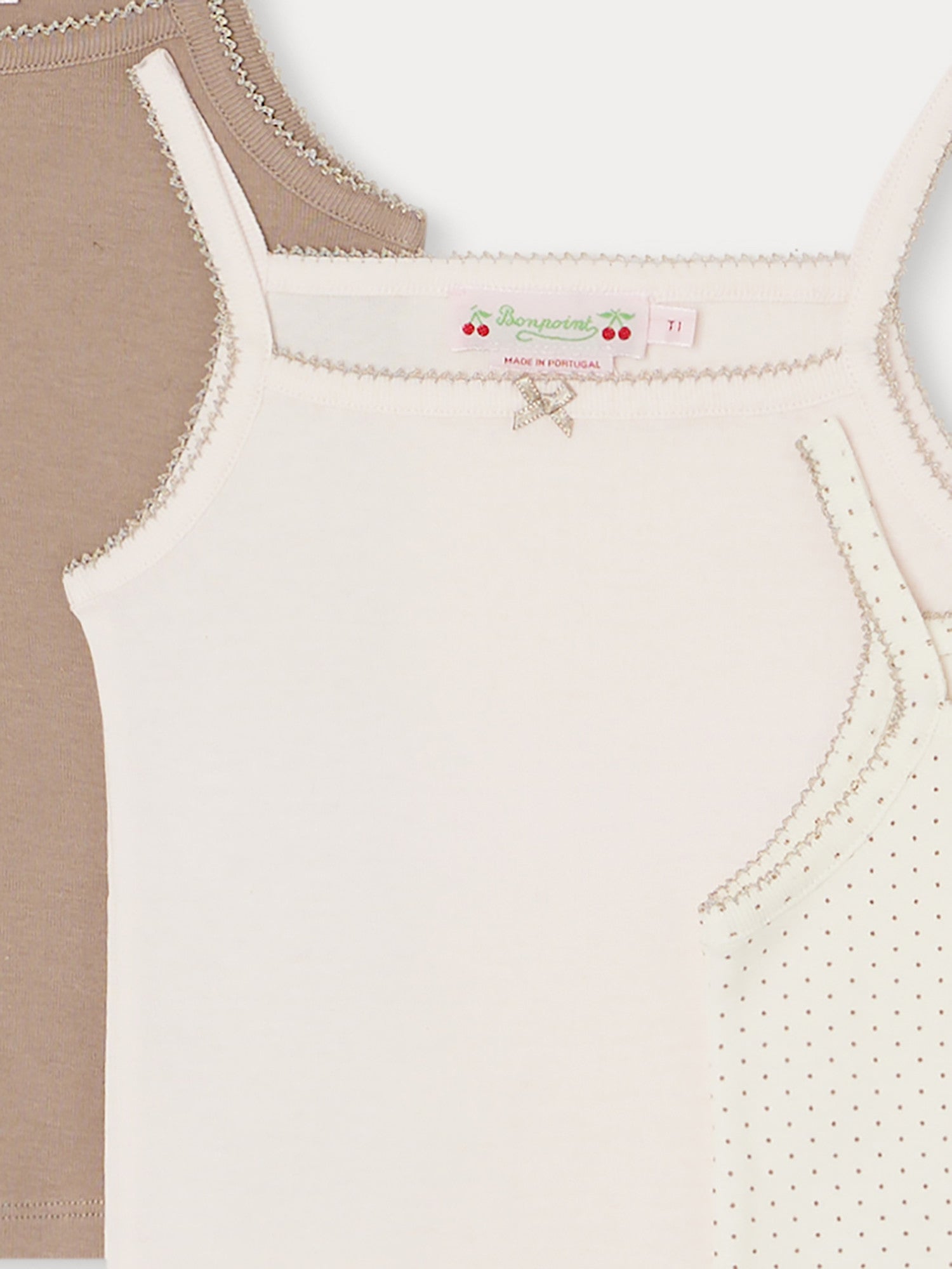 Girls Pink Cotton Vest Set(3 Pack)