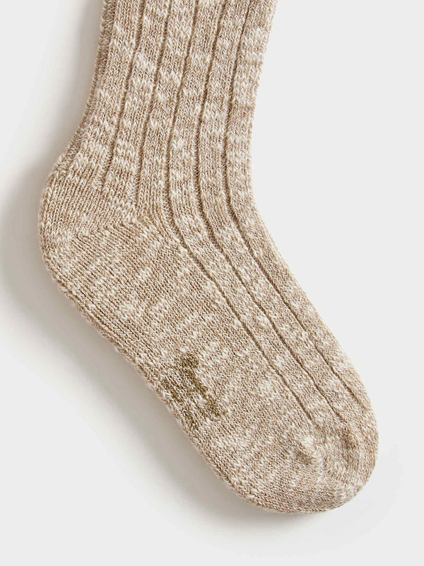 Girls Grey Logo Cotton Socks