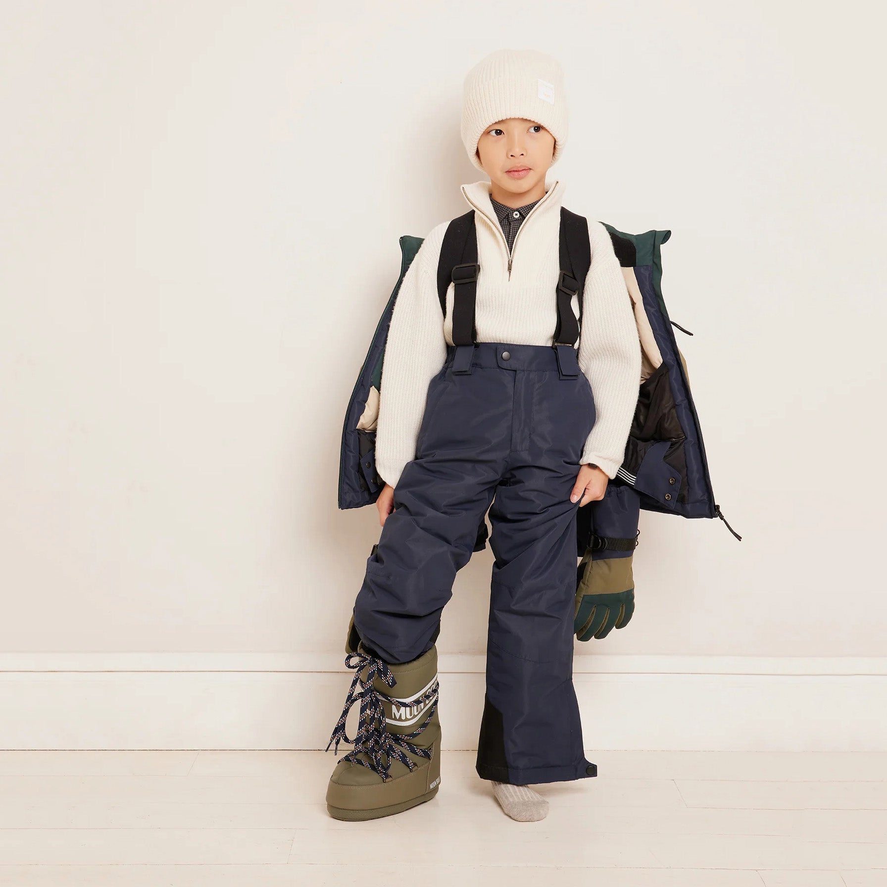 Boys & Girls Blue Padded Snow Trousers