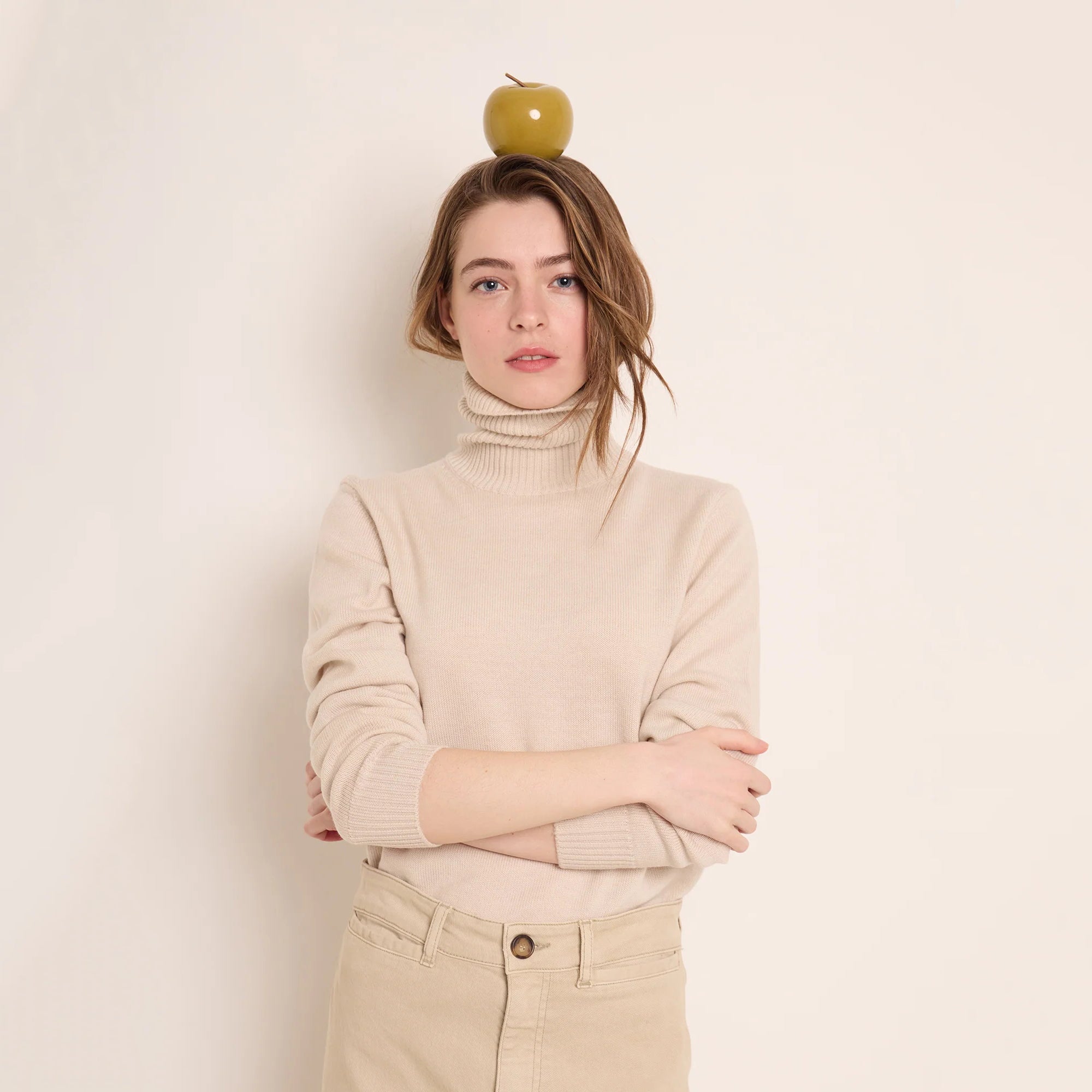 Girls White Wool Sweater