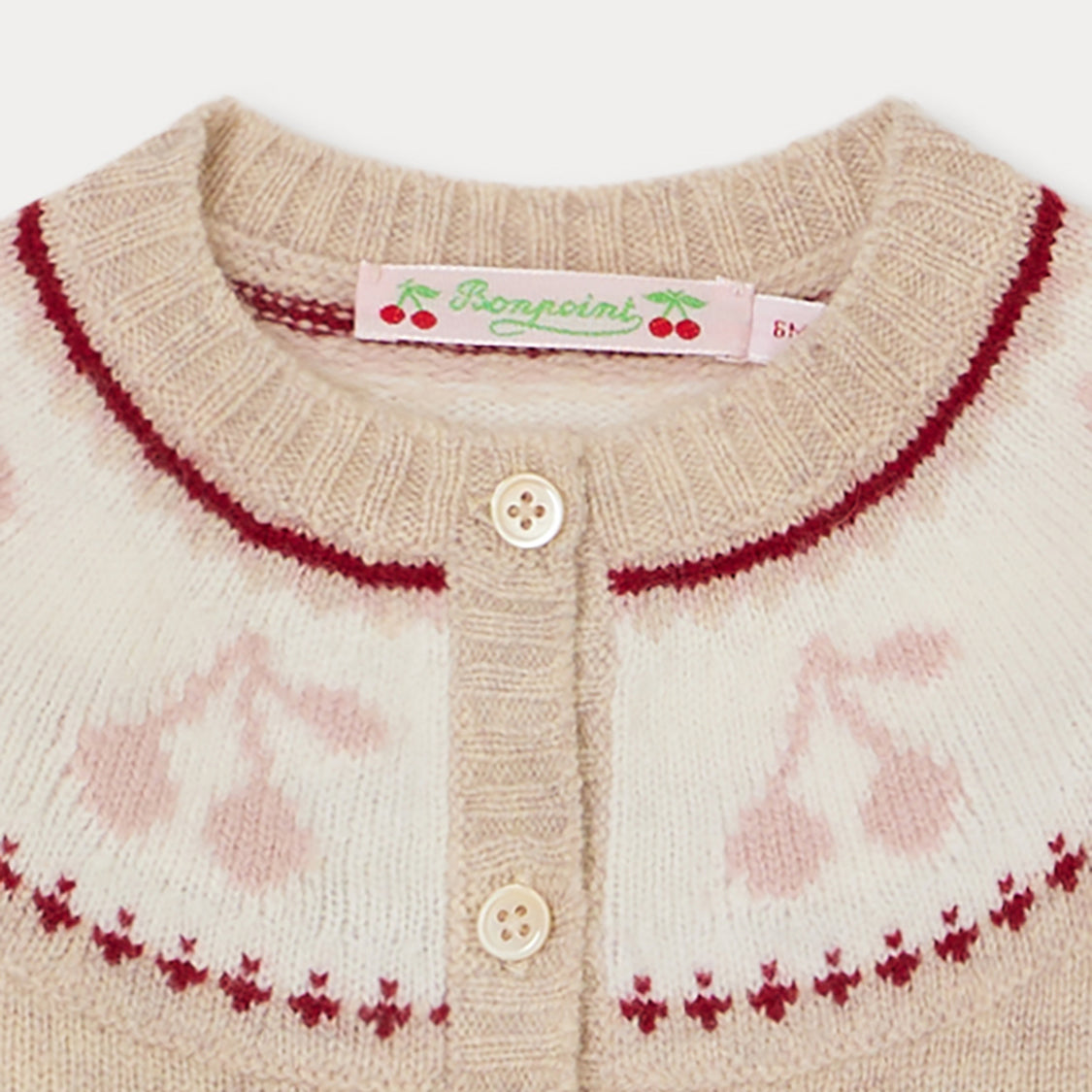 Baby Girls Beige Wool Cardigan