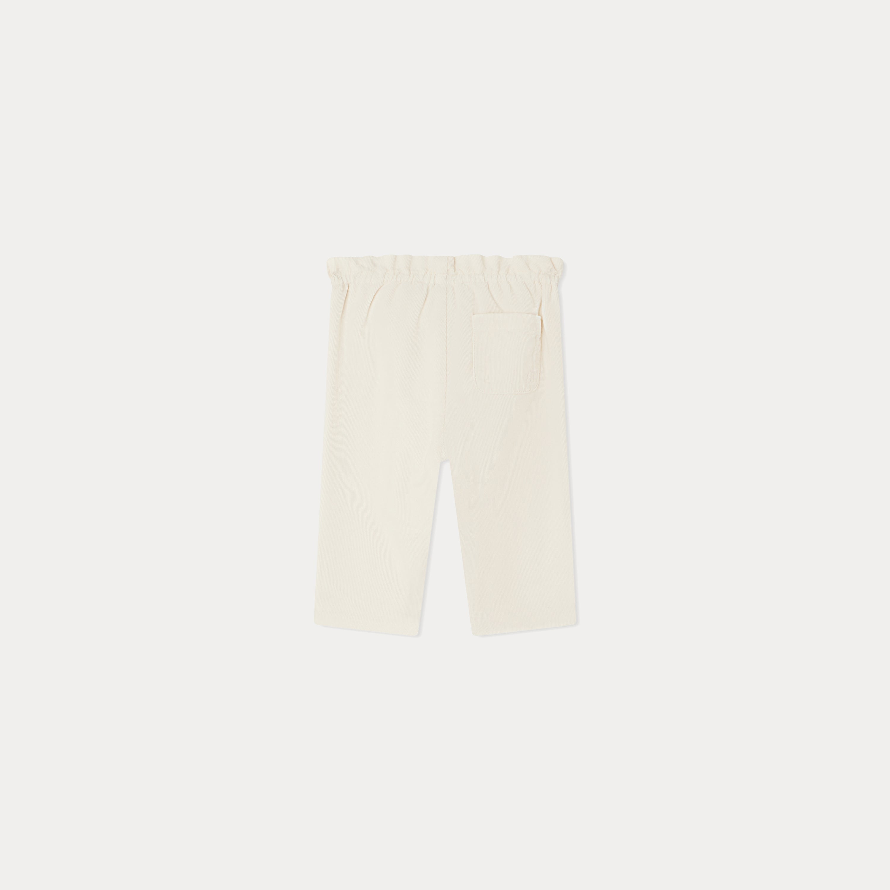 Baby Girls Ivory Cotton Trousers