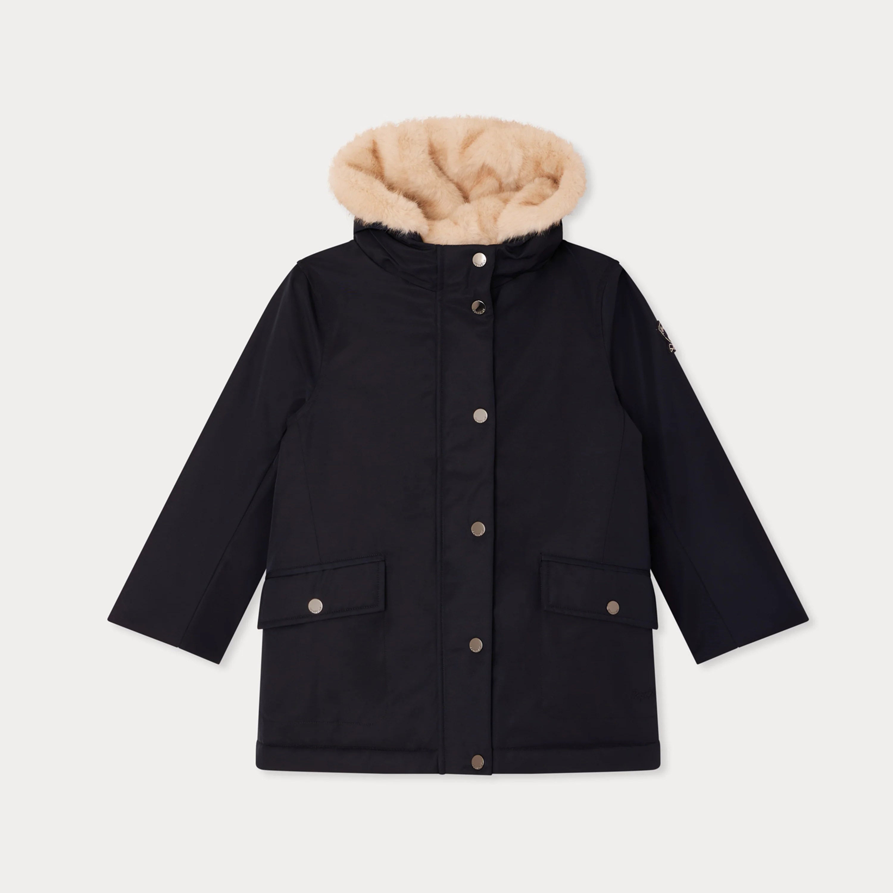 Girls Navy Coat