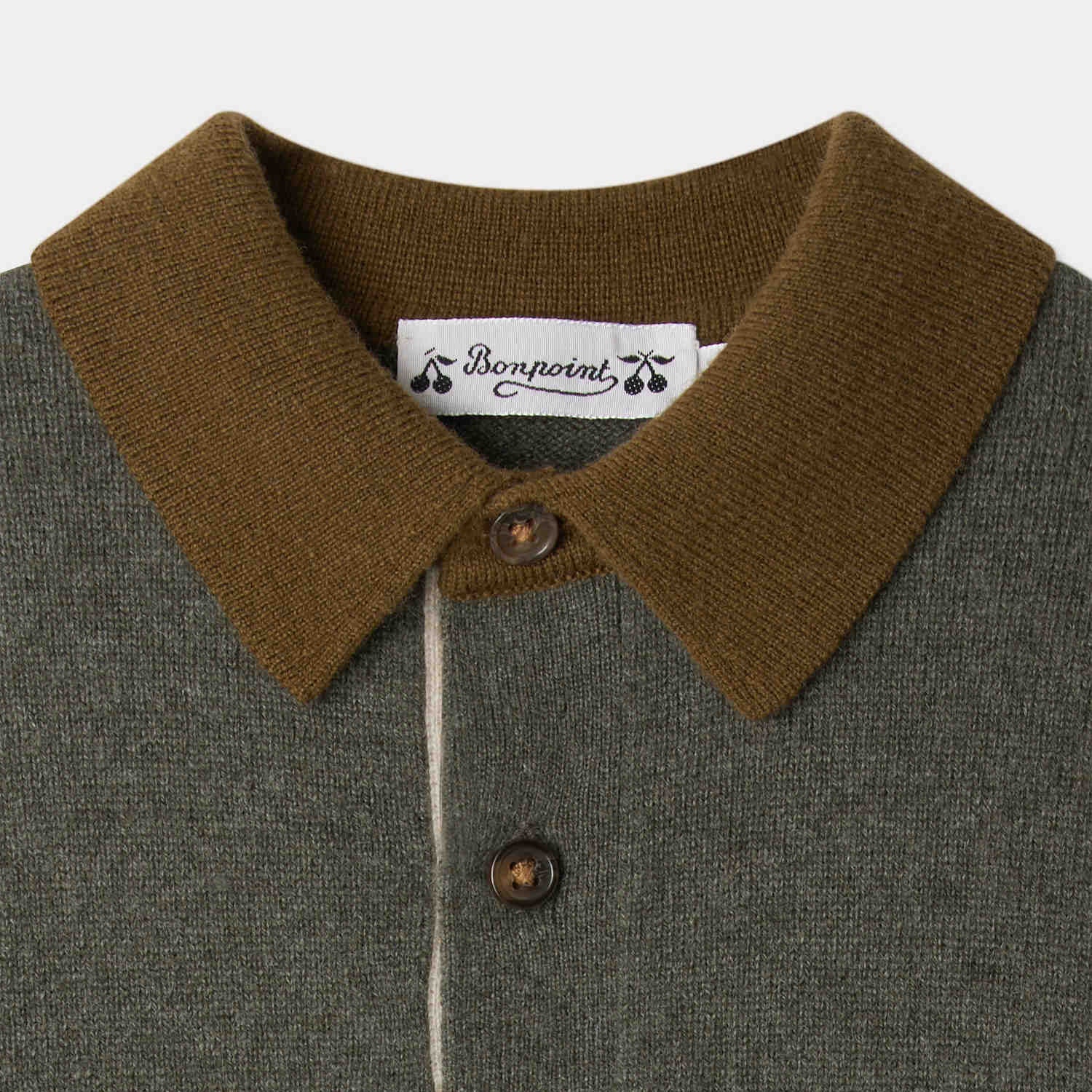 Boys Khaki Cashmere Sweater