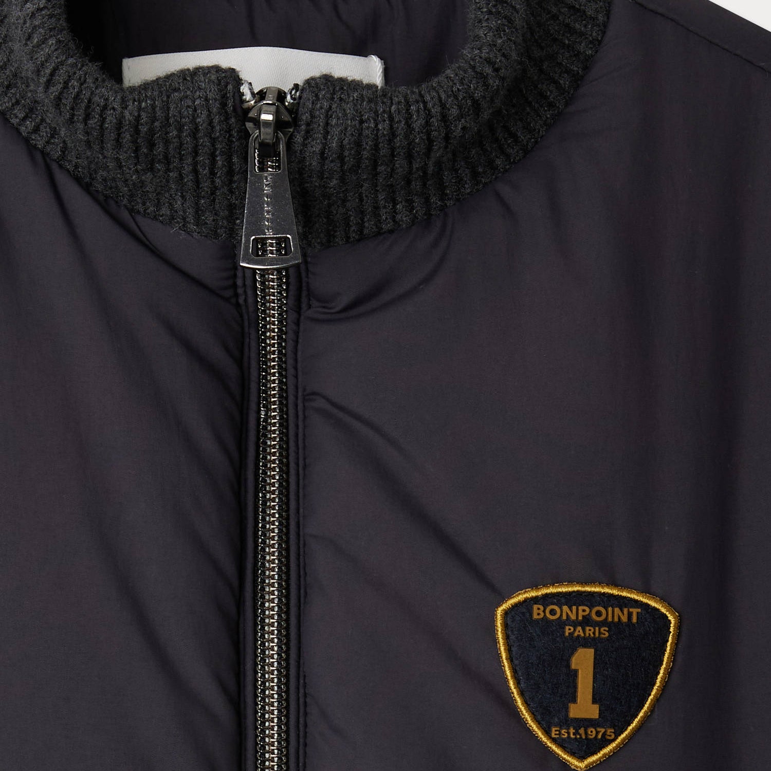 Boys Black Padded Zip-Up Jacket