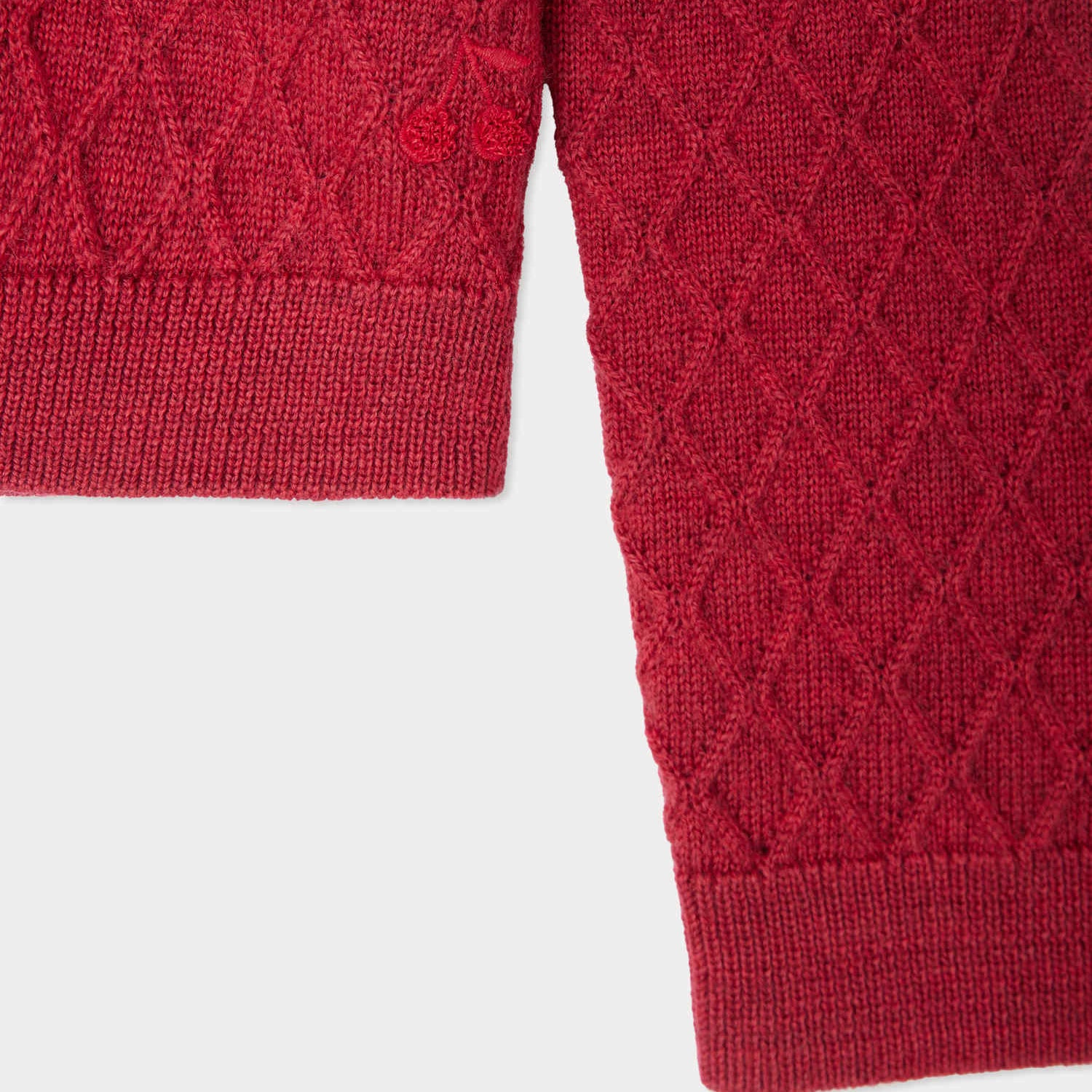 Girls Red Wool Sweater