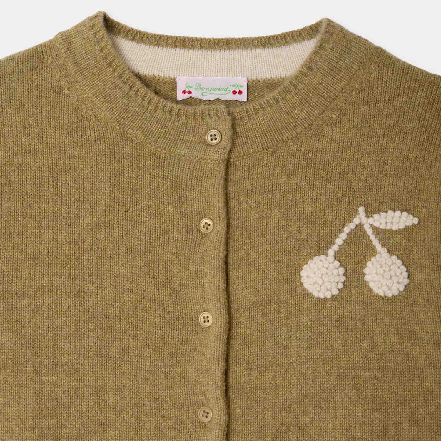 Girls Light Brown Cashmere Cardigan