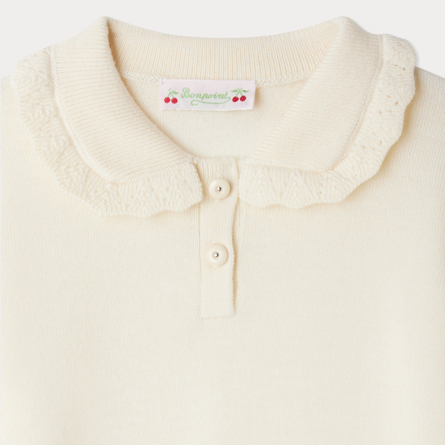 Girls White Wool Sweater
