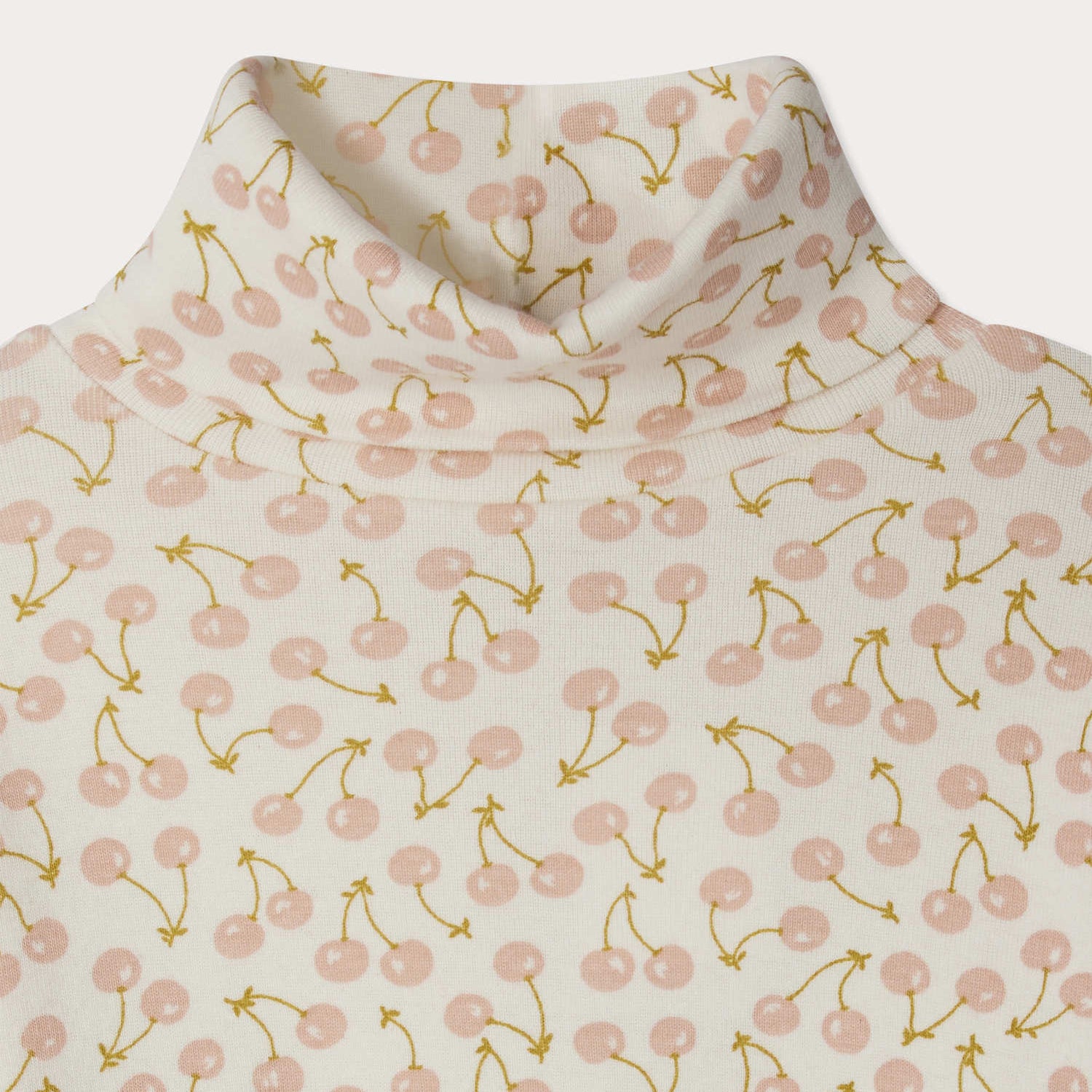 Girls Pink Cherry Printed Cotton Top