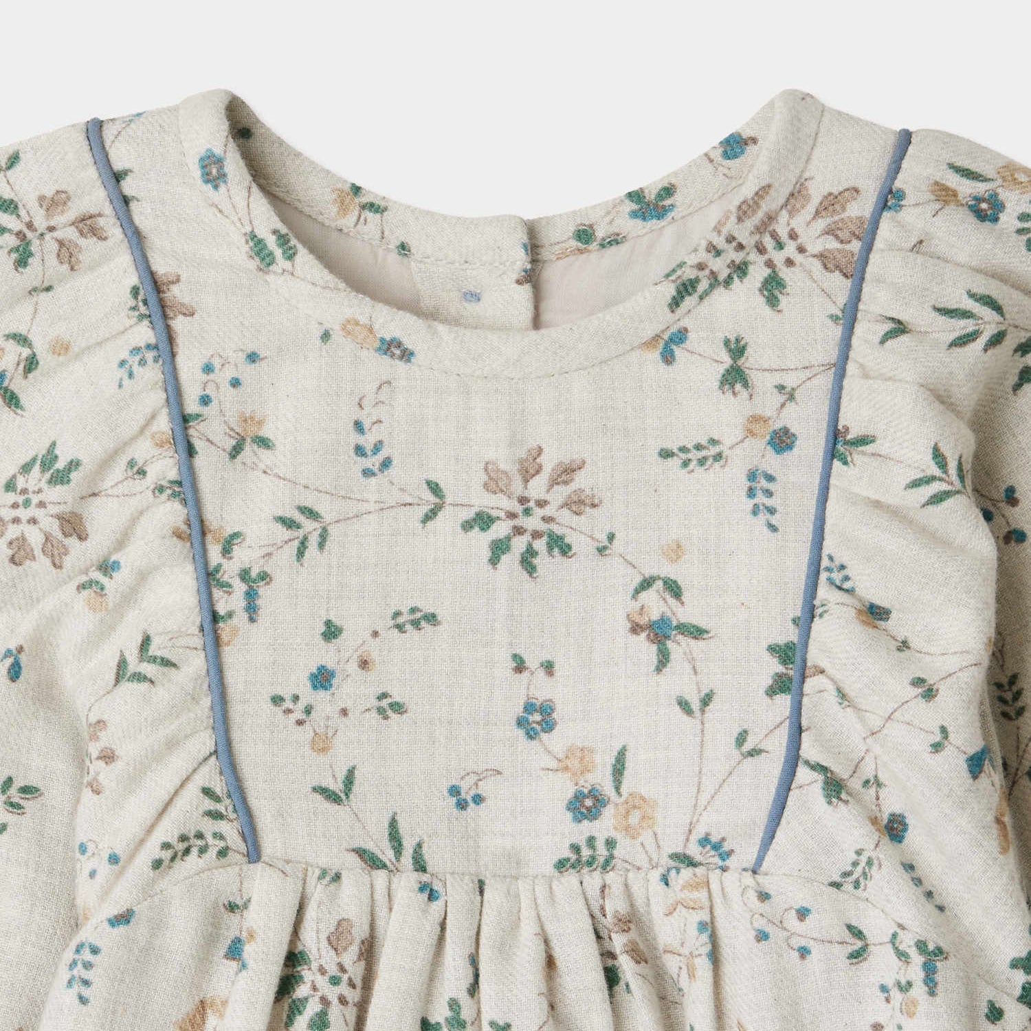 Baby Girls Beige Floral Cotton Dress