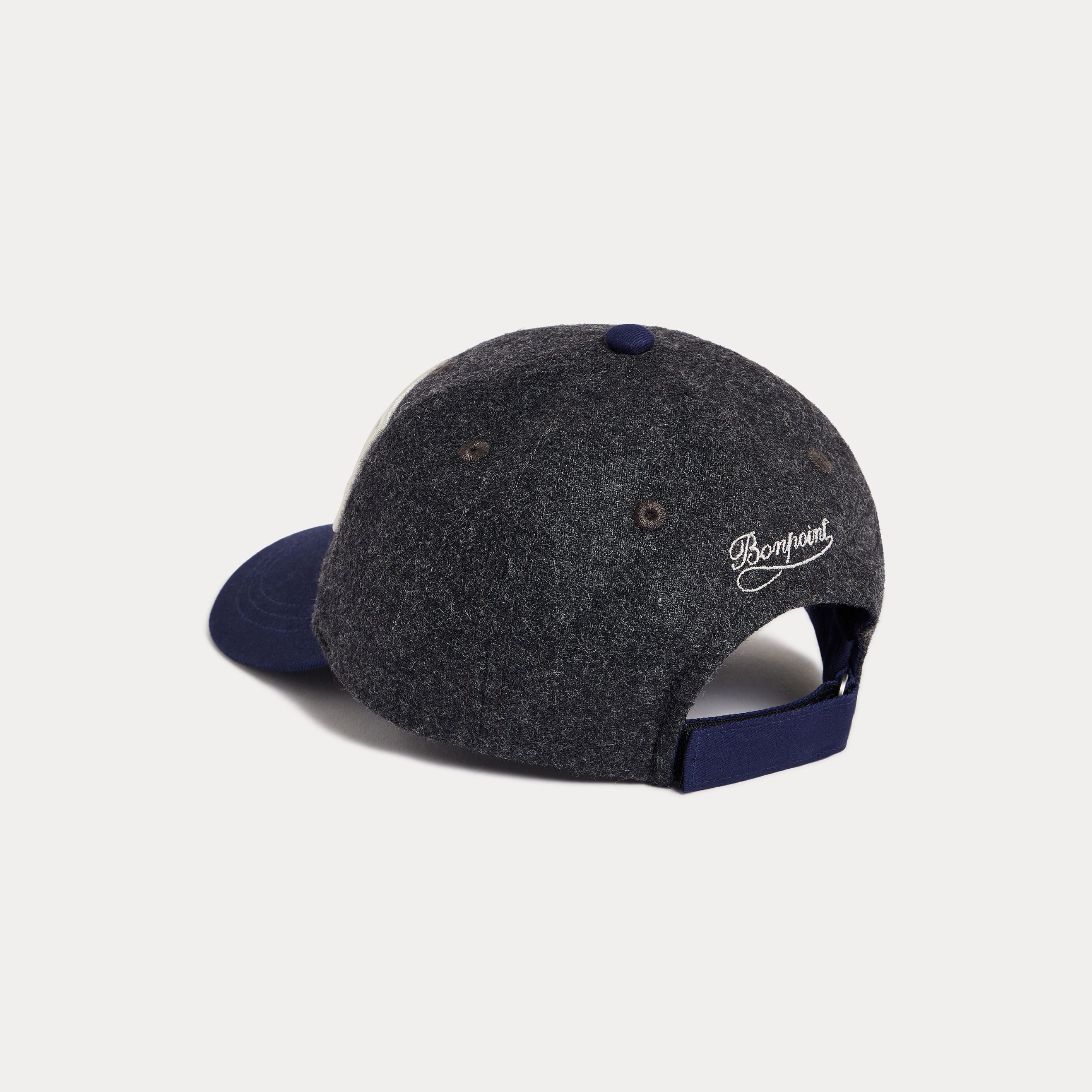 Boys Grey Cotton Cap