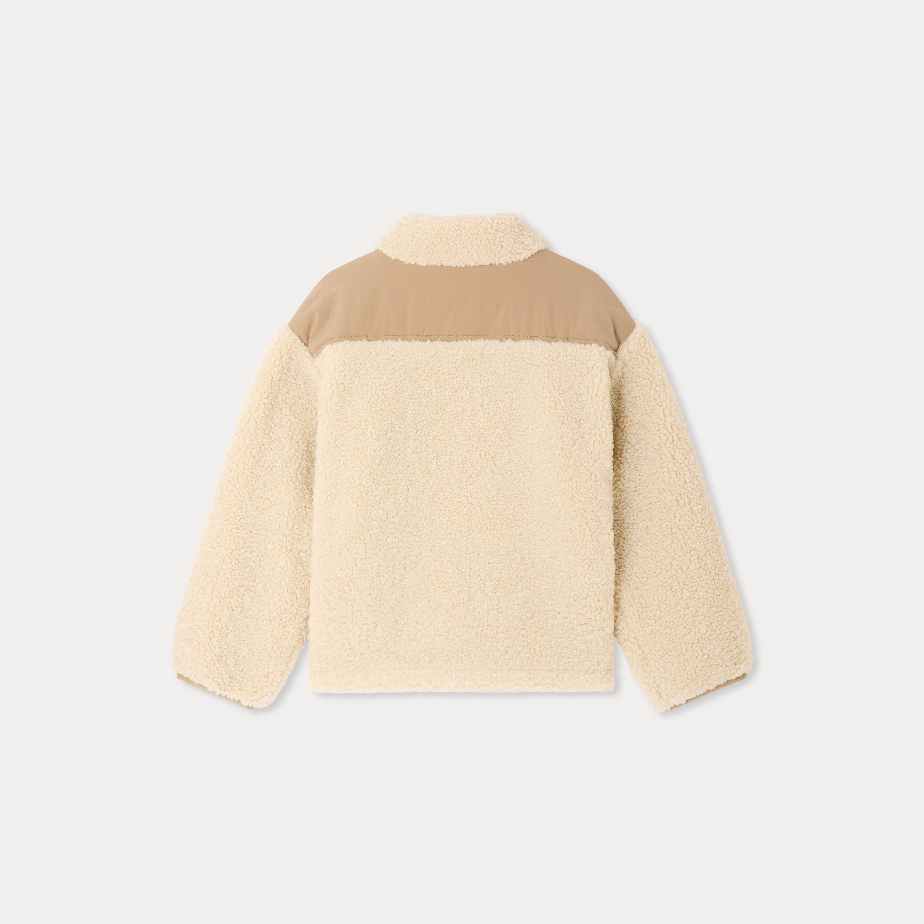Boys Beige Sherpa Coat