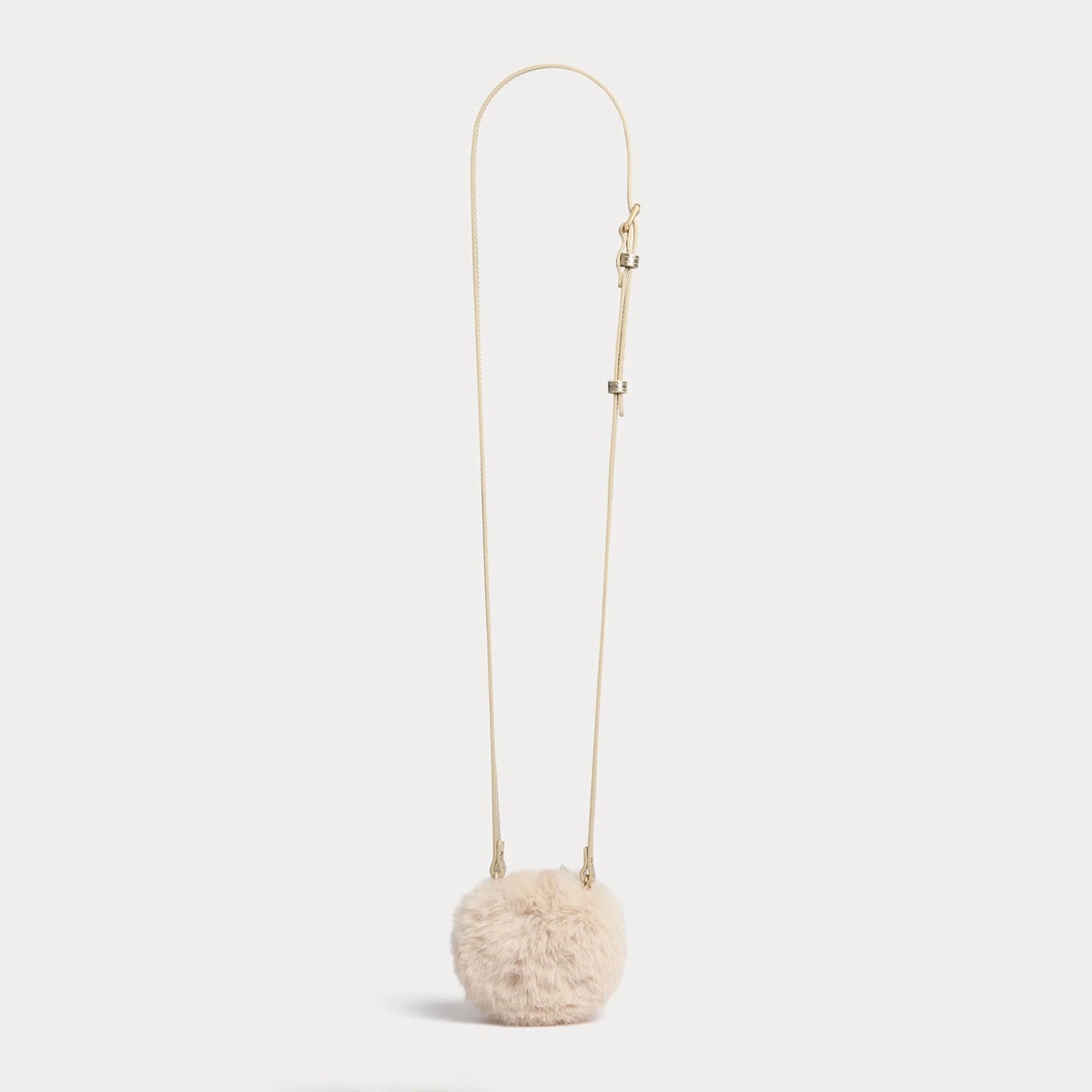 Sac à bandoulière en peluche blanc pour filles