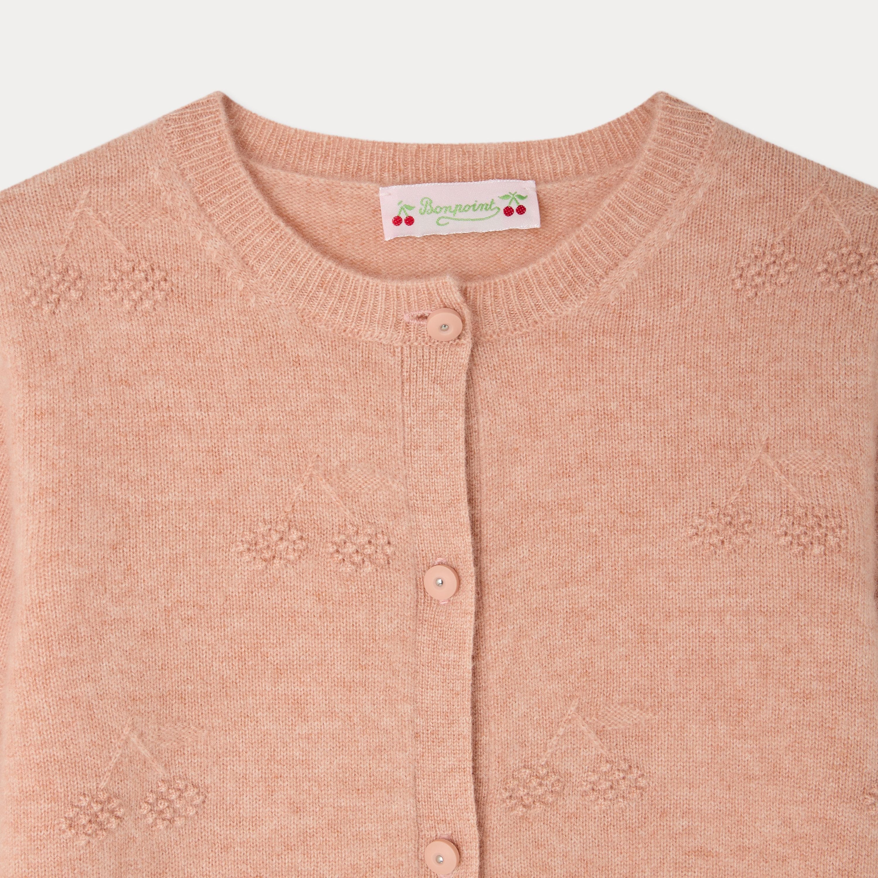 Girls Rose Cashmere Cardigan