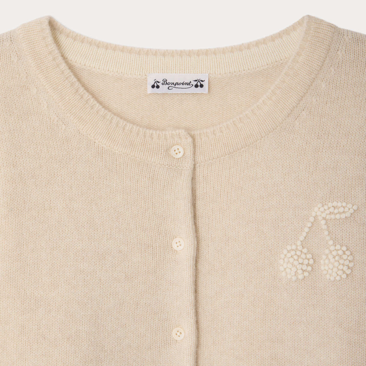 Women Beige Cashmere Cardigan