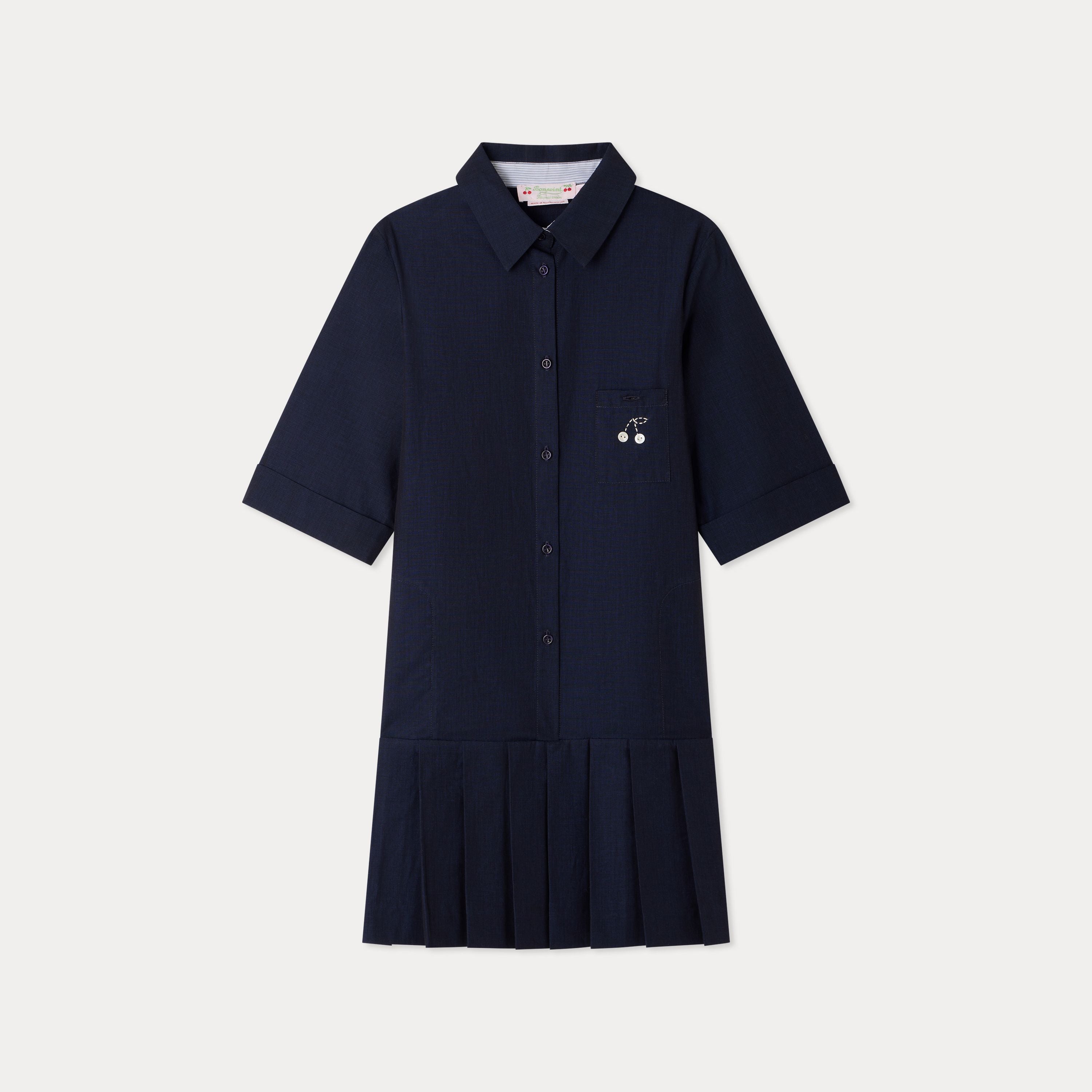Robe en coton bleu marine pour filles