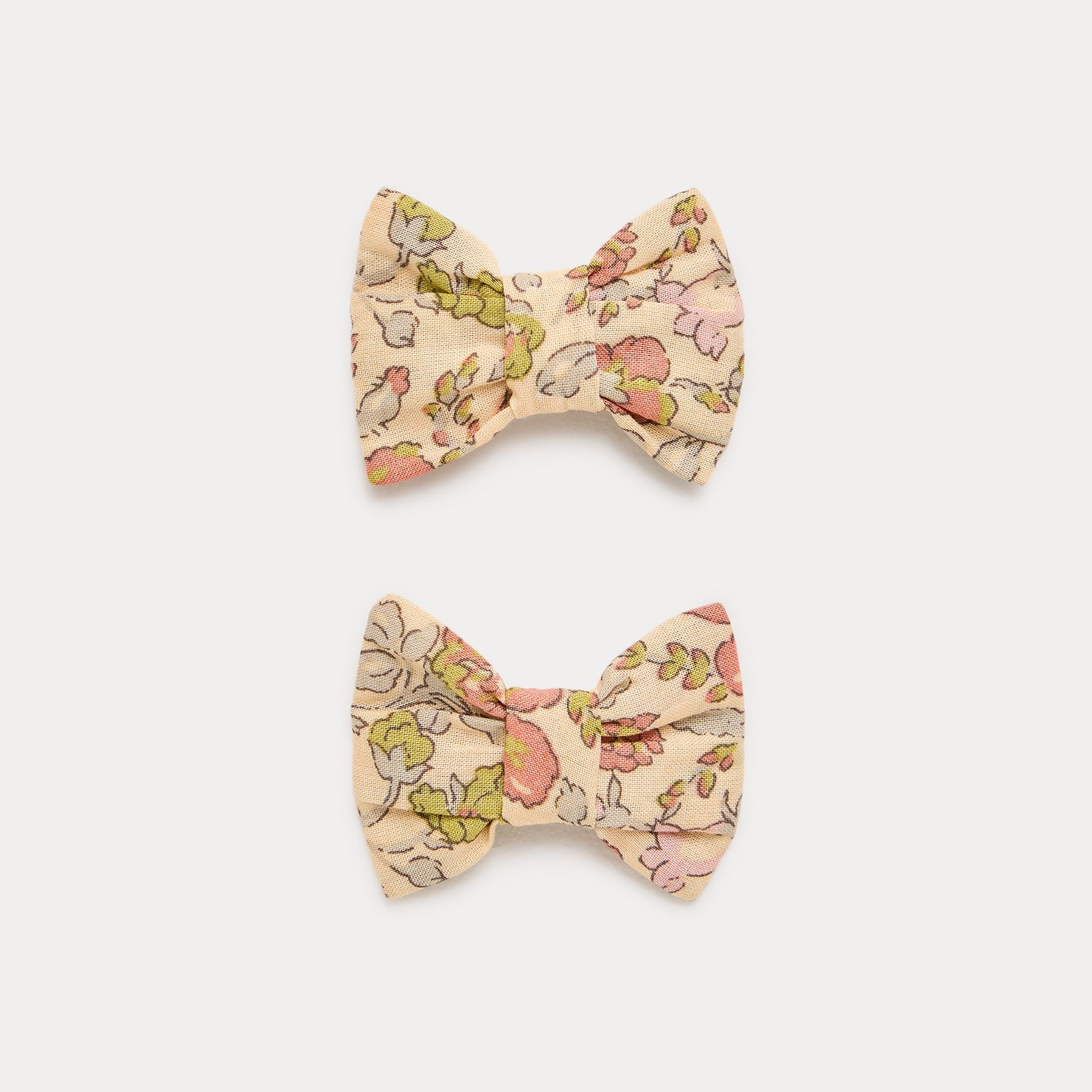 Girls Pink Floral Hair Clips