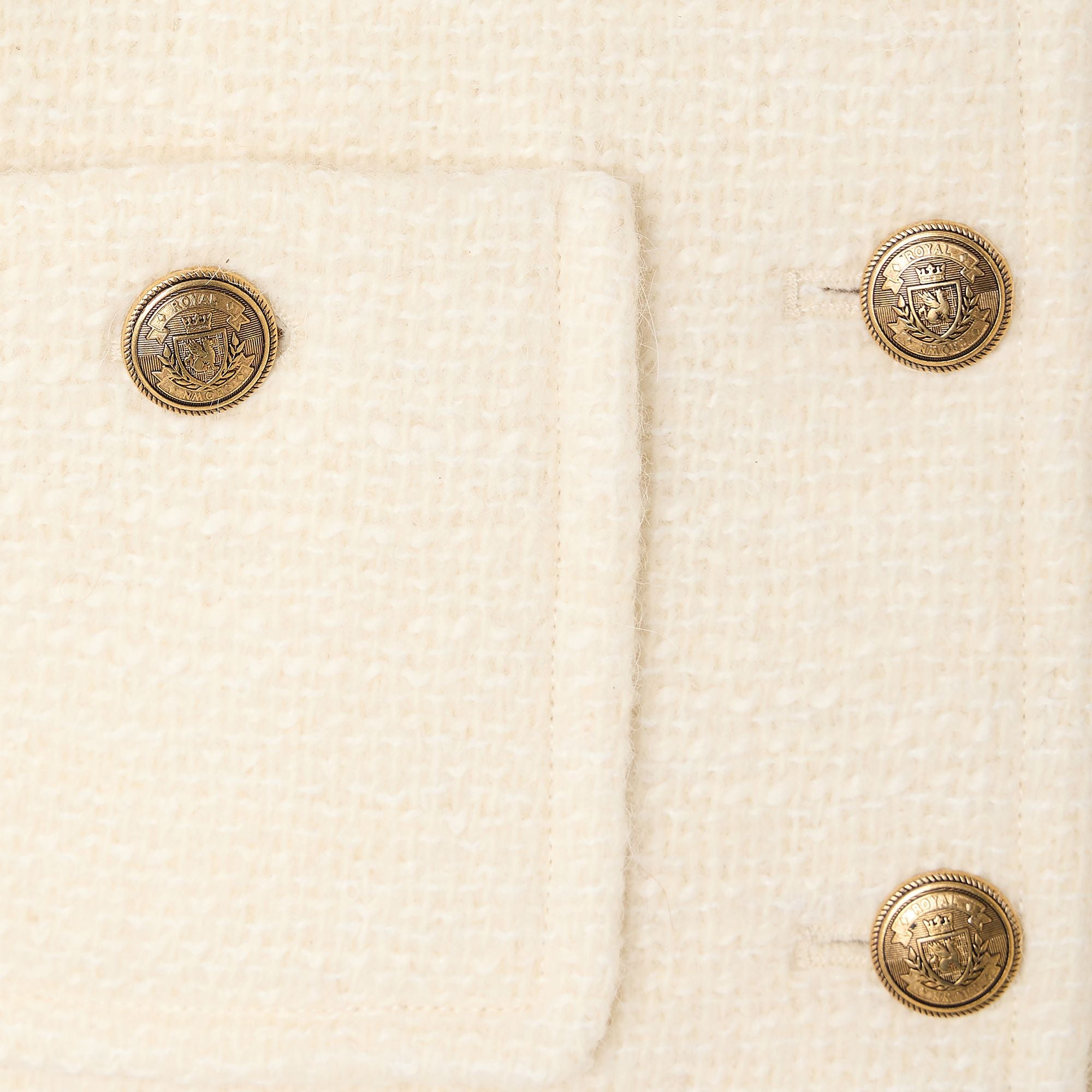 Girls White Wool Jacket