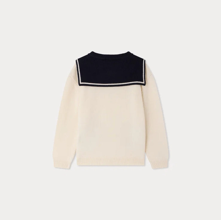 Girls White Wool Sweater