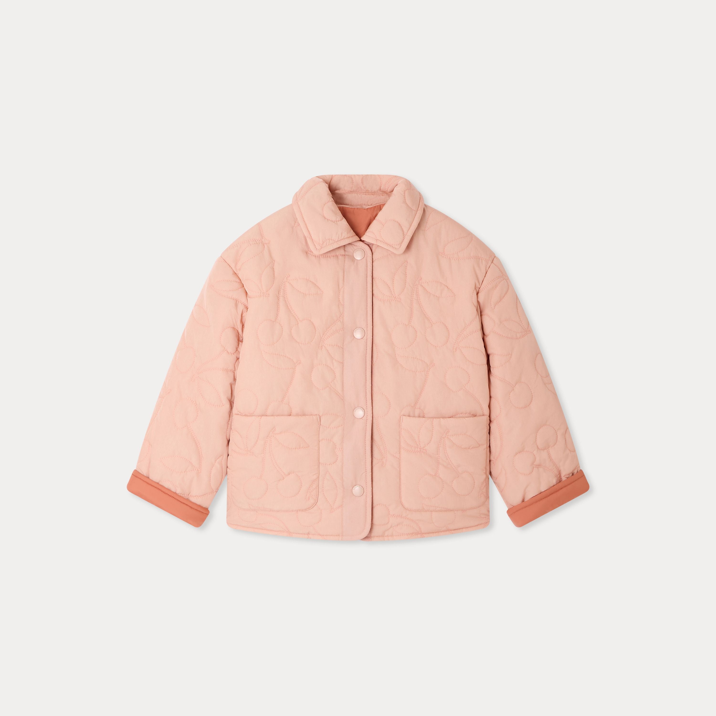 Girls Pink Reversible Padded Jacket