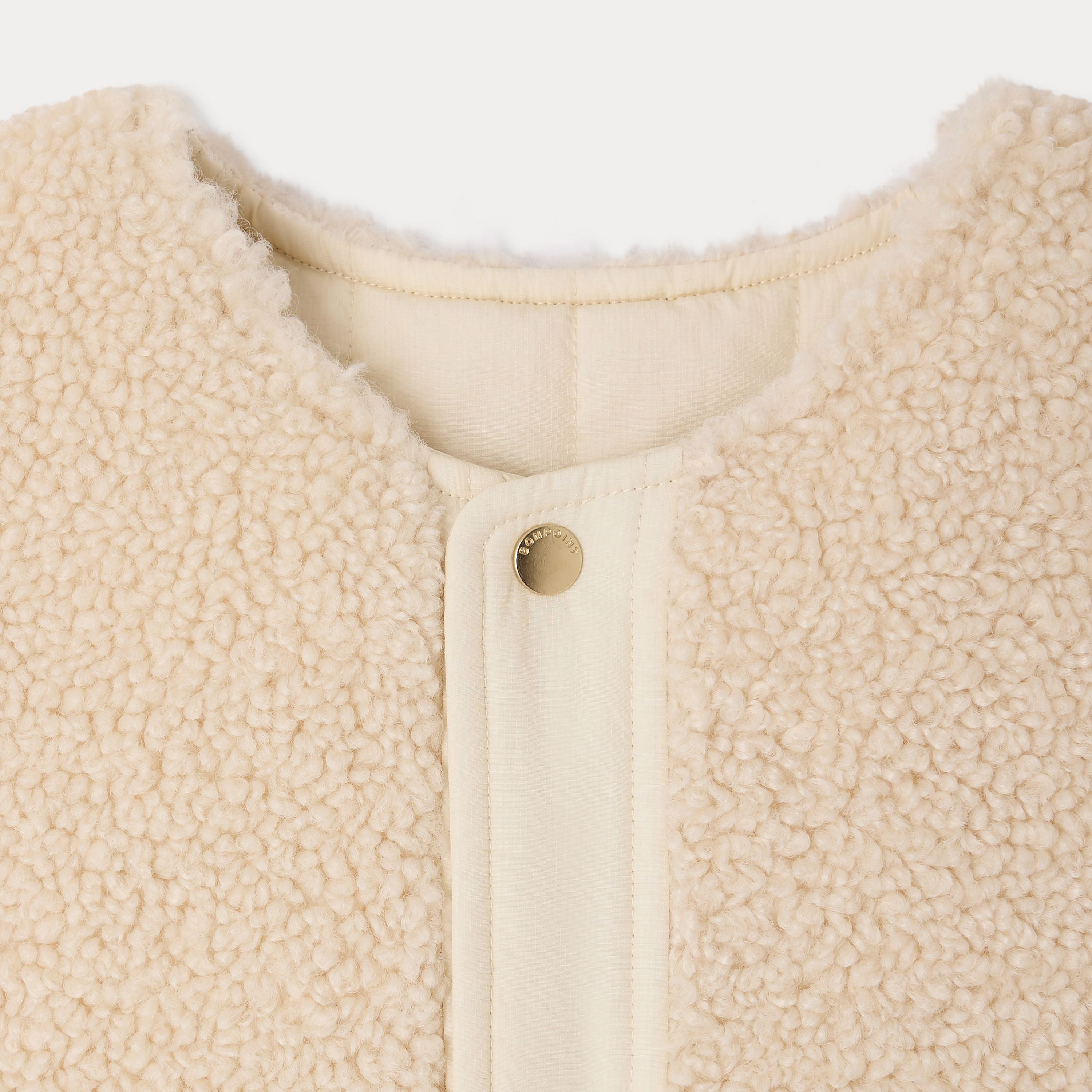 Girls White Reversible Gilet