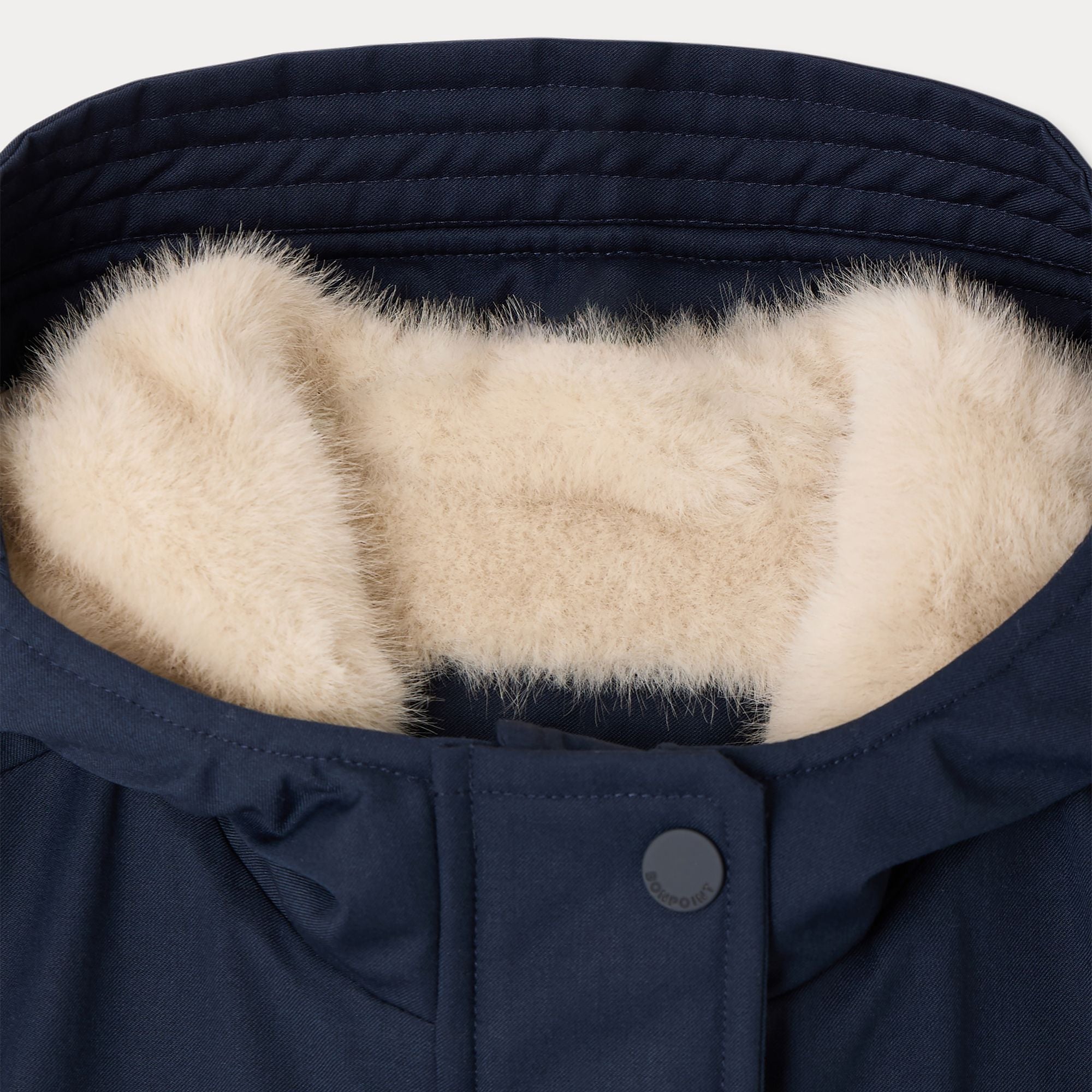 Manteau à capuche bleu marine pour fille