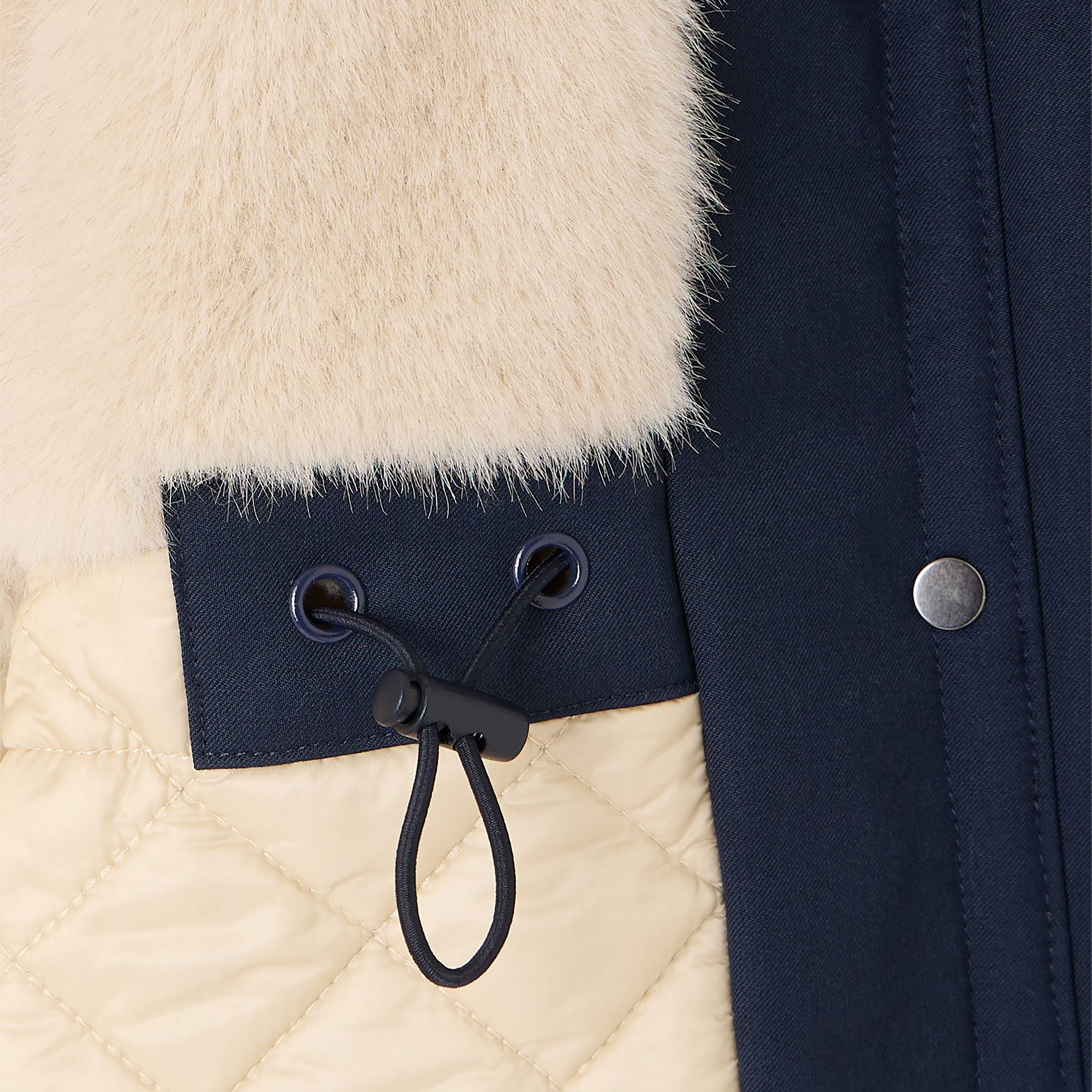 Manteau à capuche bleu marine pour fille