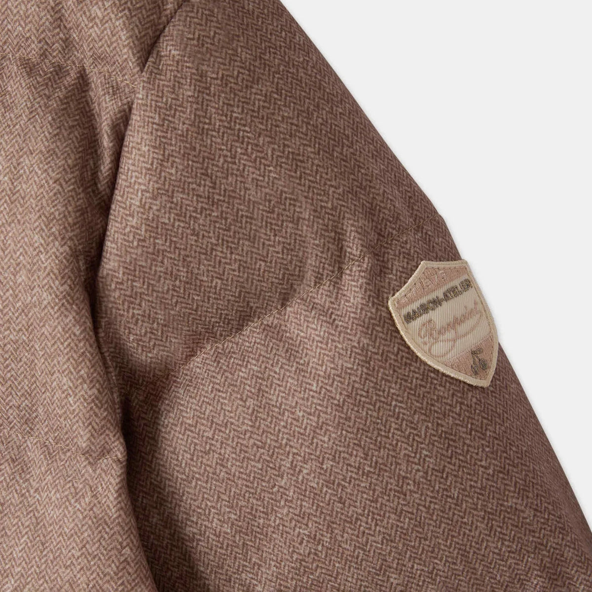 Girls Pink Brown Padded Down Coat
