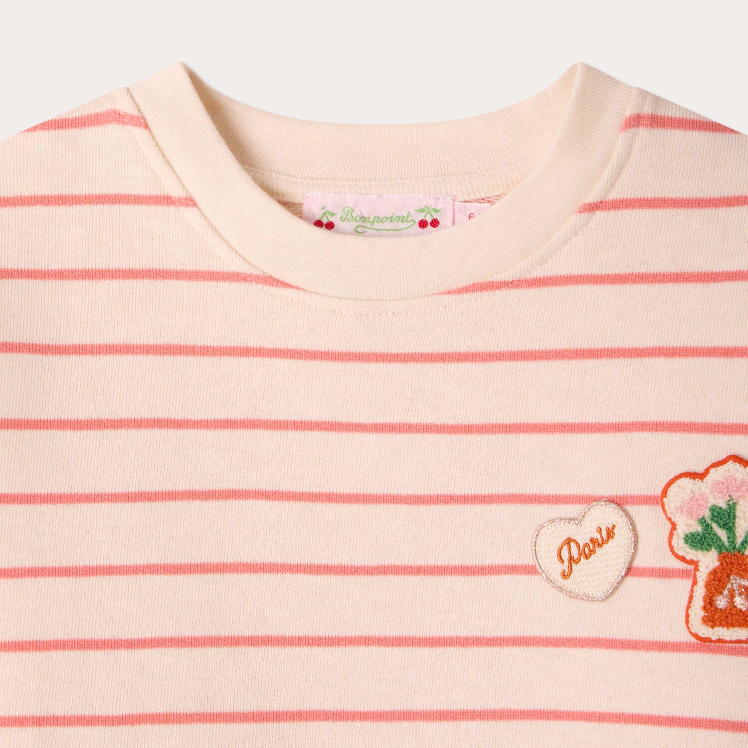 Girls Pink Stripes Cotton T-Shirt