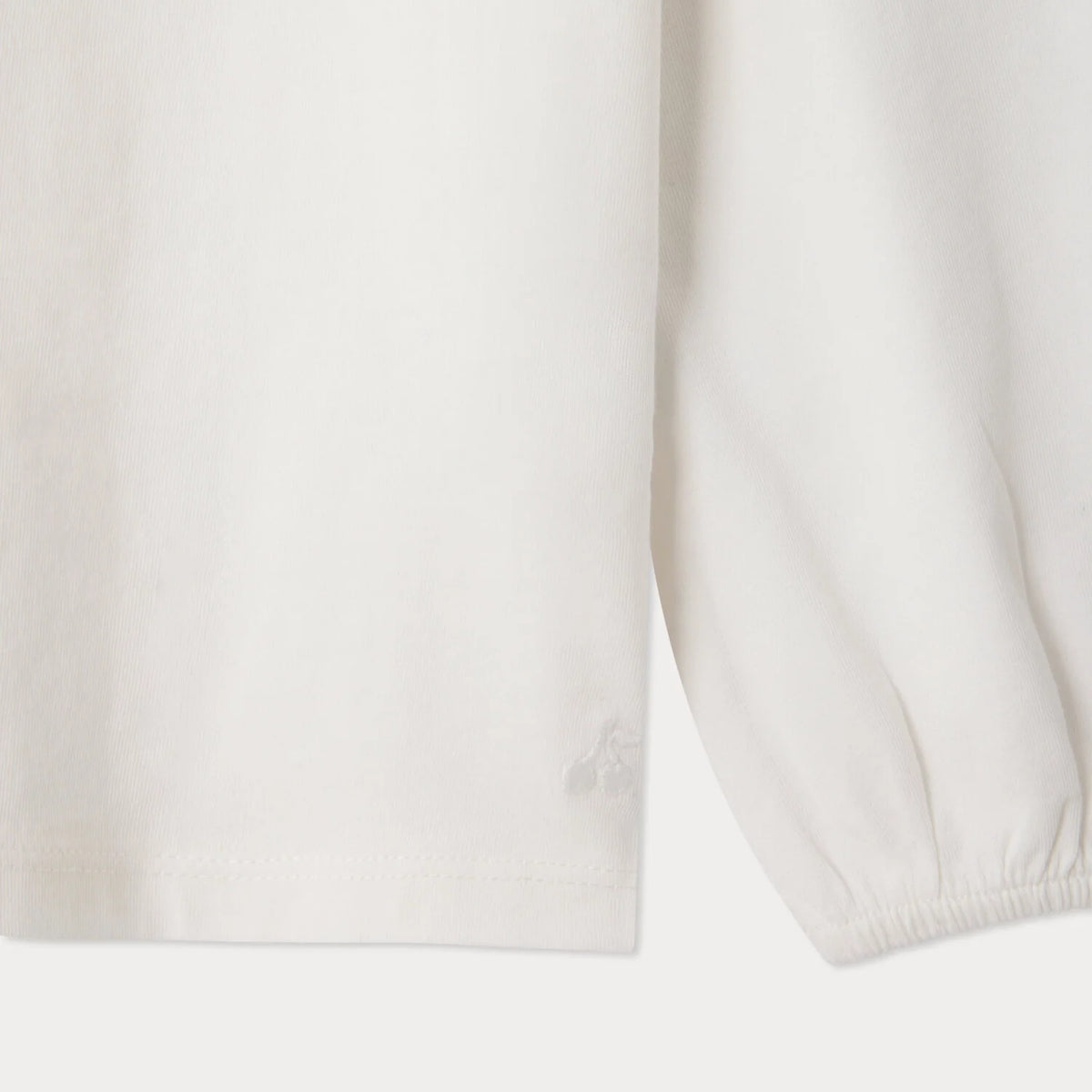Girls White Cotton T-Shirt