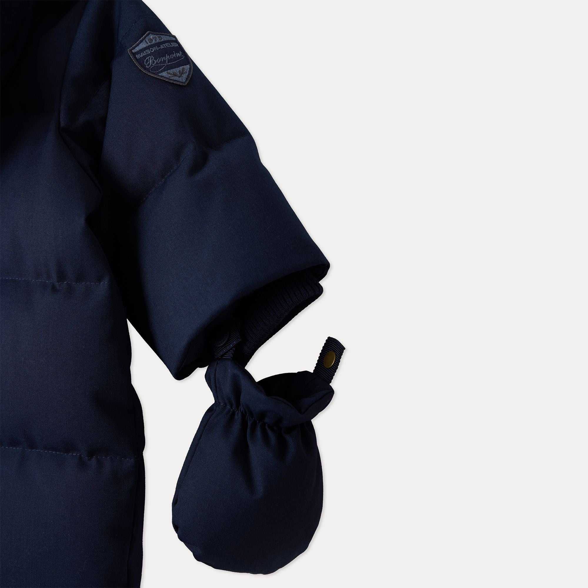 Combinaison matelassée bleu marine pour bébés garçons