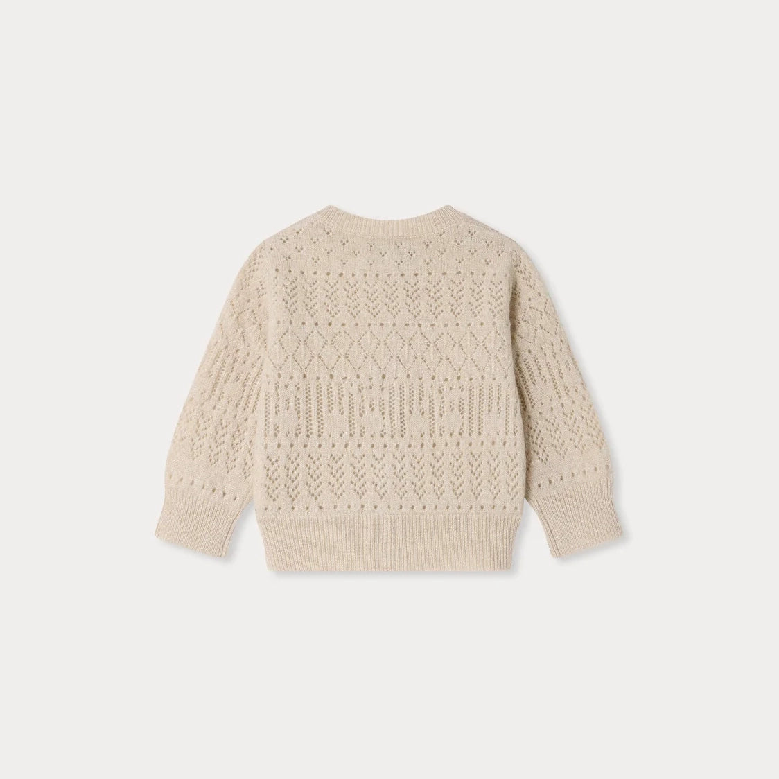 Gilet en cachemire beige pour bébés filles