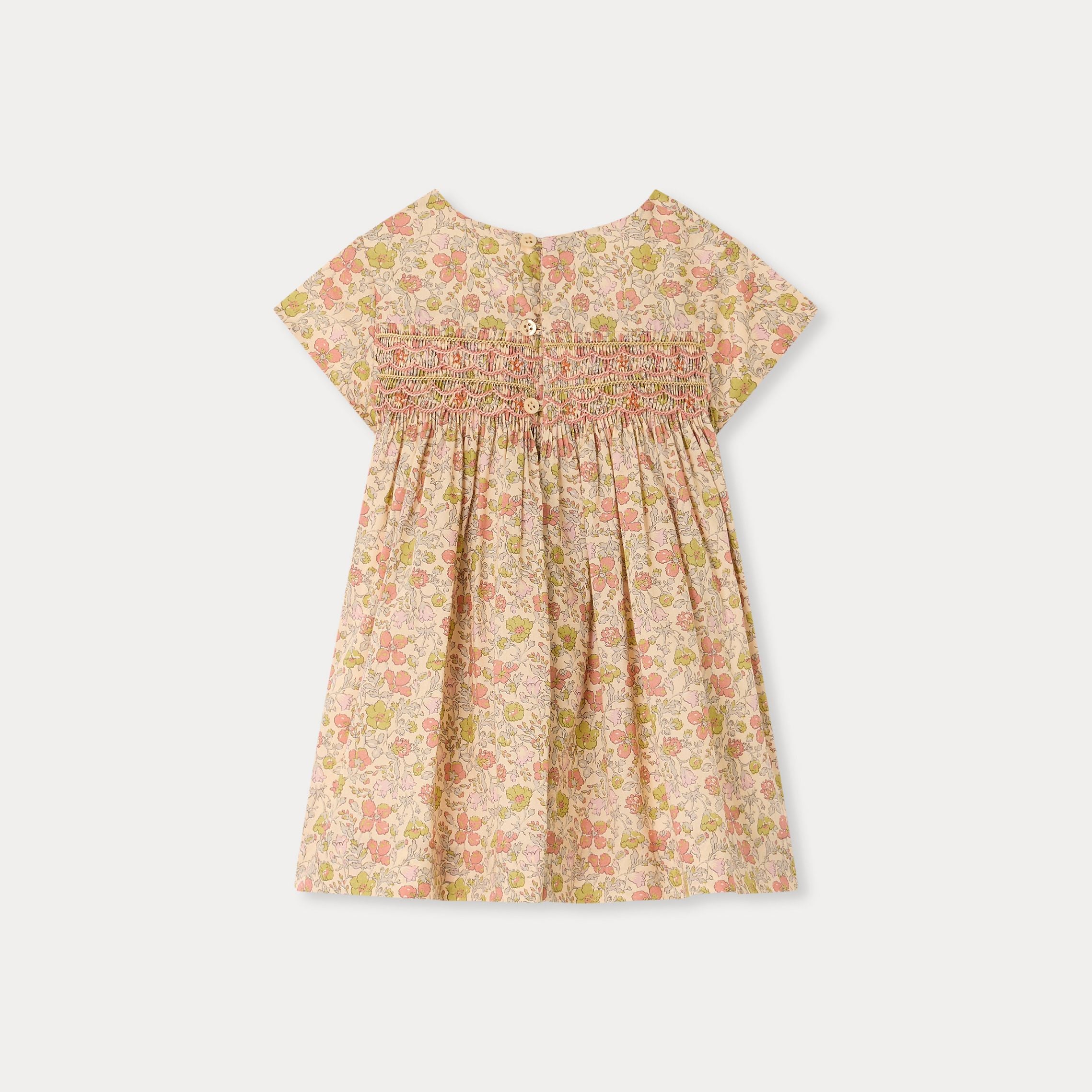 Baby Girls Pink Floral Cotton Dress