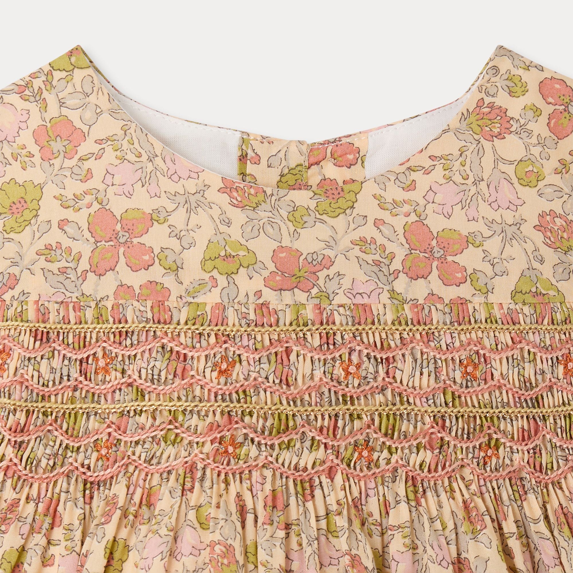 Baby Girls Pink Floral Cotton Dress